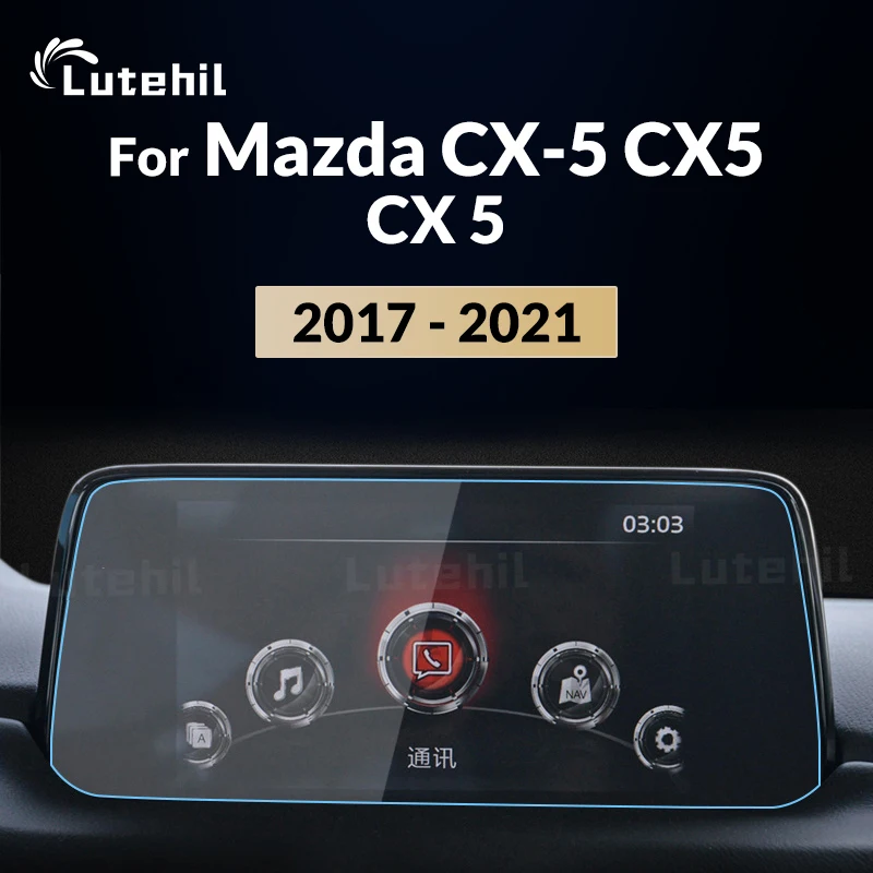 LUTEHIL For Mazda CX-5 CX5 CX 5 2017 -2021 20 19 18 Car Navigation Tempered Glass Screen Protective Film GPS LCD Dash Board