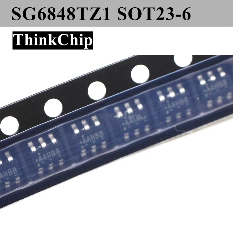 Controlador PWM para conversores Flyback, chip de cristal líquido Power, SG6848TZ1 AAH AAHBB SOT23-6, 50pcs