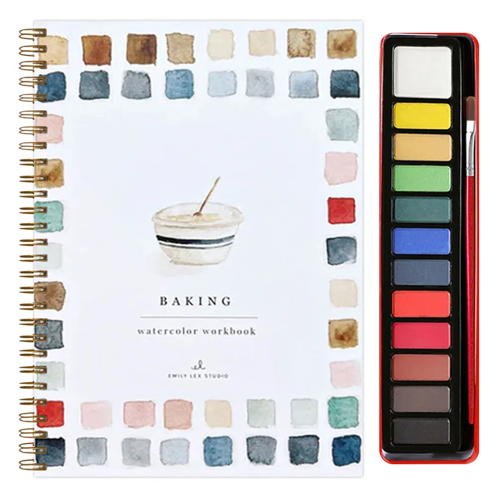 Zestaw do malowania akwarelą z pędzlem, książka do malowania akwarelą, zestaw do kolorowania akwarelą dla dzieci w wieku 3-5 4-8 lat, sztuka i rzemiosło