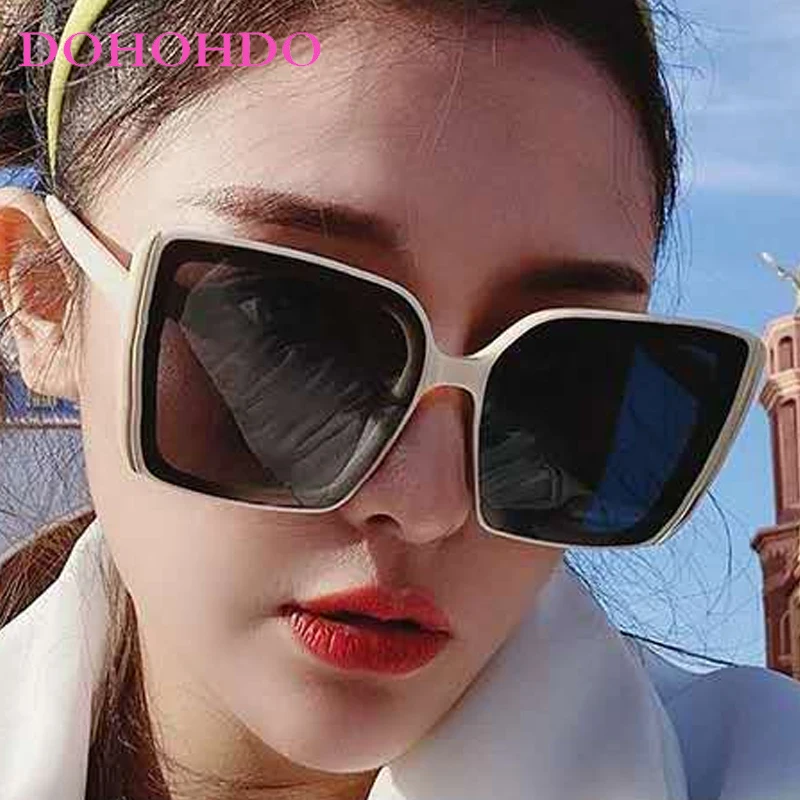 

Classic Luxury Oversized Square Sunglasses Women Men Trending Big Frame Eyeglasses Fashion Brand Design Driving Sunglasses UV400