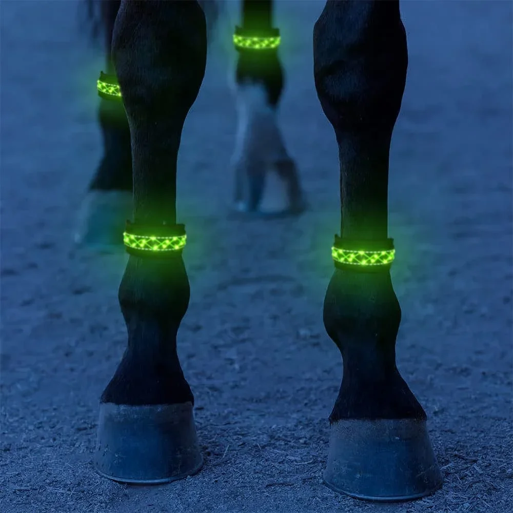 LINLI Light Up Night Horse Riding Equipment Multi Colors Portable Tack Flashing Horse Equipment For Horse Parade