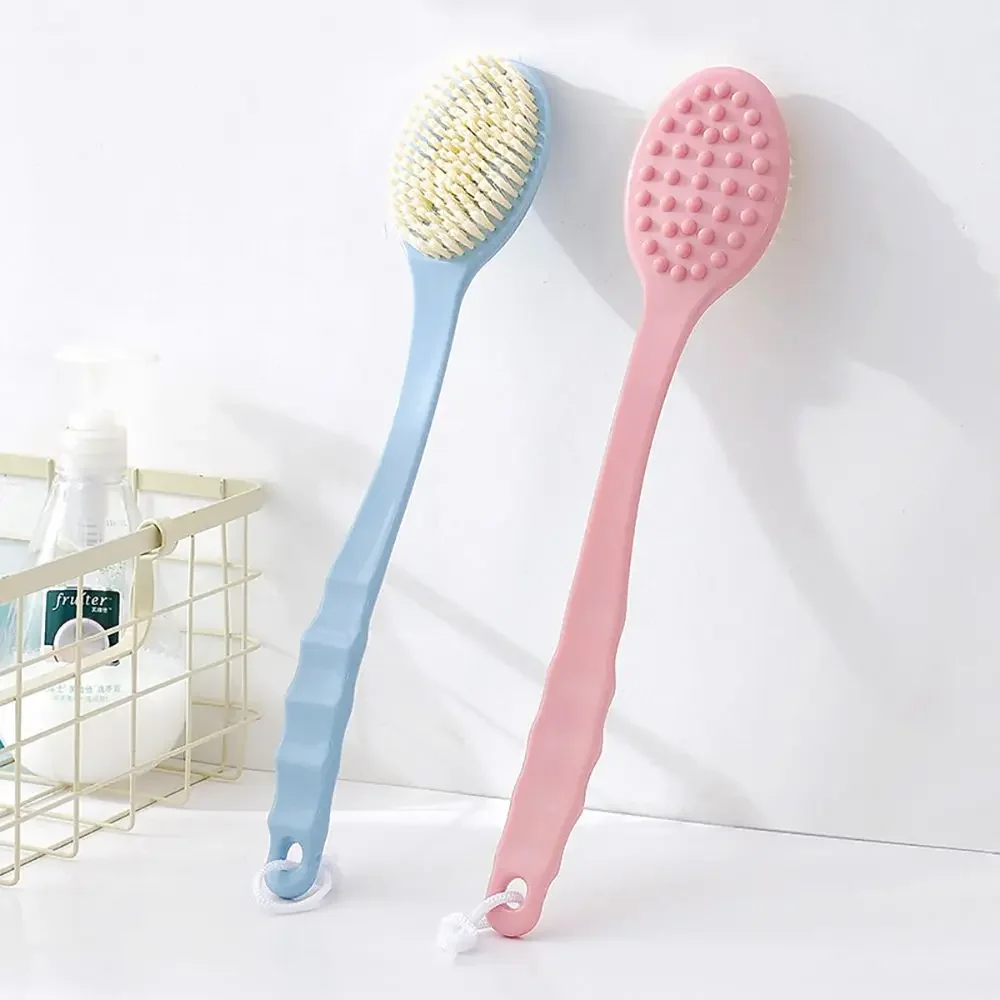 Spazzola da bagno con manico lungo Massaggio esfoliante per la schiena Doccia SPA Schiuma Accessori per il bagno Spugna morbida Scrubber Spazzole