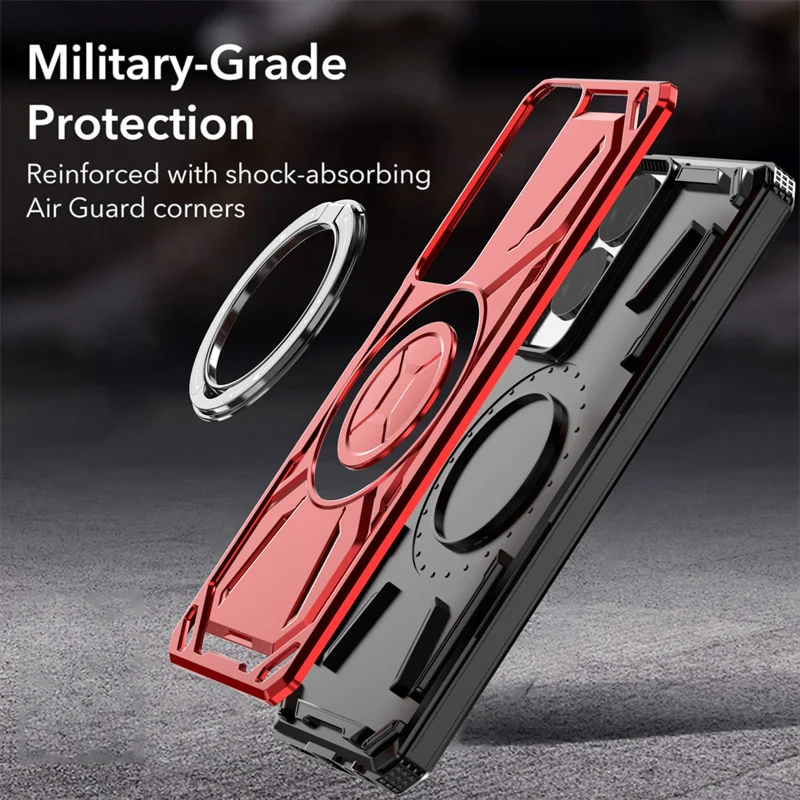 For TCL 40 NXTpaper 4G Luxury Metal Sense Shockproof Magnetic Bracket Case For TCL 40 NXTpaper Phone Holder Stand Case 6.7\