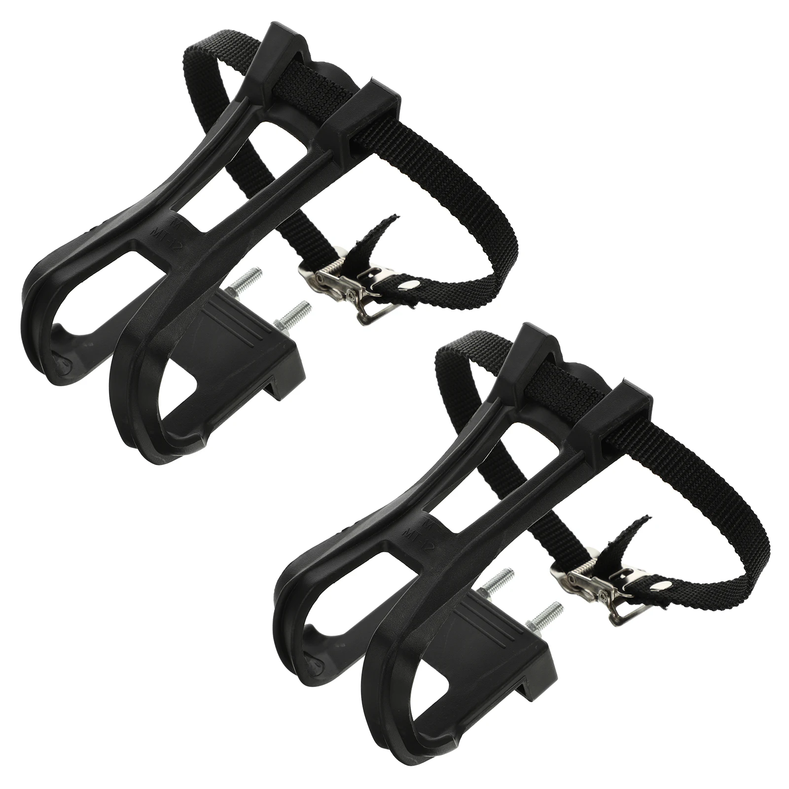 

Cycling Toe Clip Adjustable Plastic Pedal Straps Dog Mouth Lace Lightweight Durable Anti Skid Strip Toe Clips With