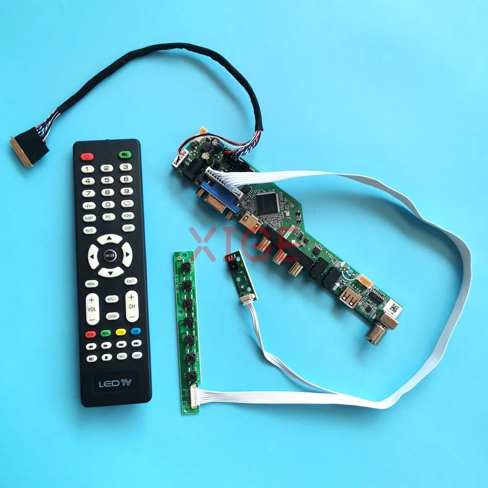 

DIY комплект для LTN140AT27-L01 LTN140AT28-T01 USB + AV + VGA + HDMI 1366x768 LVDS 40Pin 14 "ТВ аналоговая панель ноутбука контроллер плата драйвера