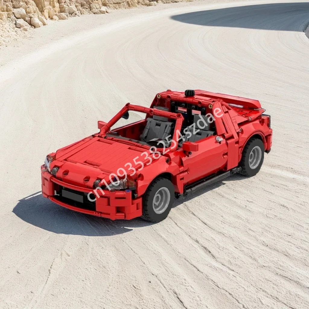 

1139pcs MOC Hondaes CR-X Del Sol Red Technical Building Blocks Christmas toy Gift STEM Educational Hands-on ability up Creative