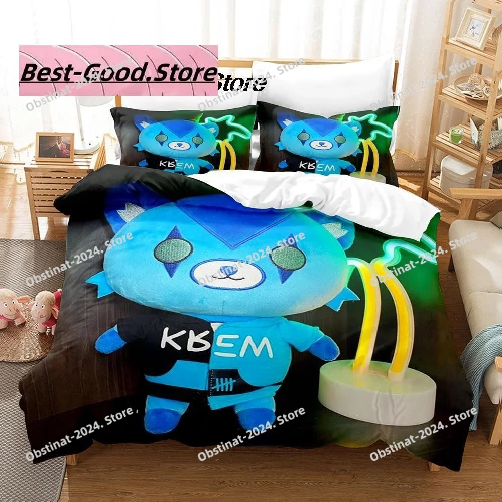 

New itsfunneh krew teddies Bedding Set Single Twin Full Queen King Size Bed Set Aldult Kid Bedroom 3D Print Anime Bed Sheet Set