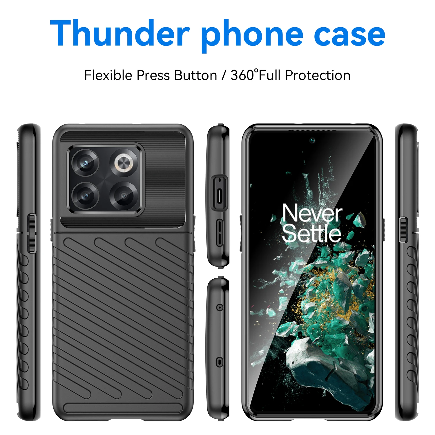 Half-Wrapped Silicone Case 1+Ace Anti-Scratch Thunder Phone Cover For Oneplus Ace Pro Fashion Soft Cases