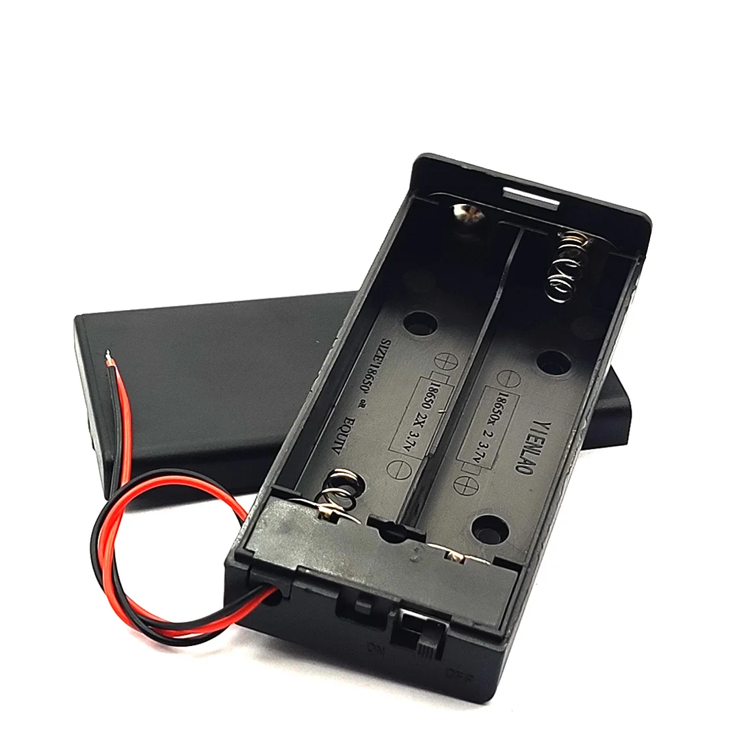 18650 Battery Case 3.7V 18650 Battery box 2x18650 Batteries Holder  2 Slots Container With ON/OFF Switch 3.7V in  Series