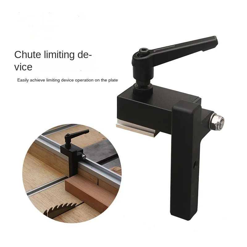 

Aluminum T-Track Sliding Limiter Woodworking Router Table Slot Stopper Saw Table Fence Cutting Limiting Block