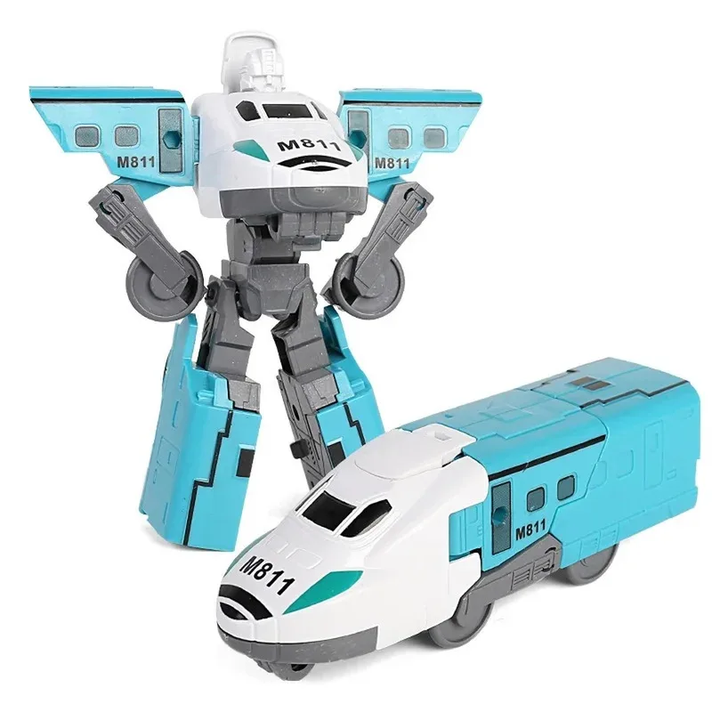 アニメ映画変換スリーインワンカーフィットロボットトレインアクションフィギュアロボットモデル子供のおもちゃ男の子
