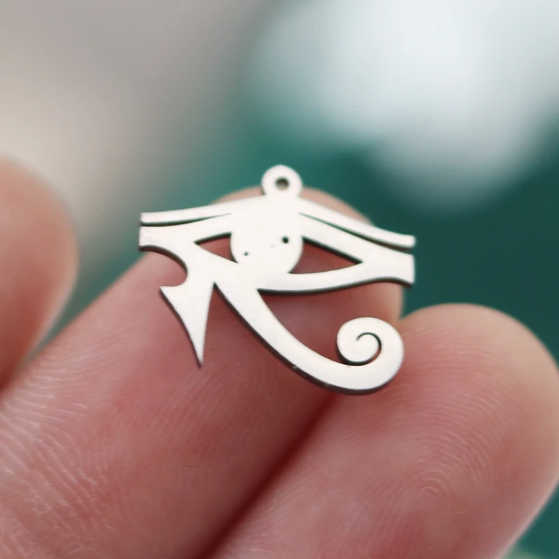 3pcs Eye of Horus Talisman Stainless Steel Charms for Jewelry Making Earrings Bracelets Amulets Craft Pendant diy Accessories