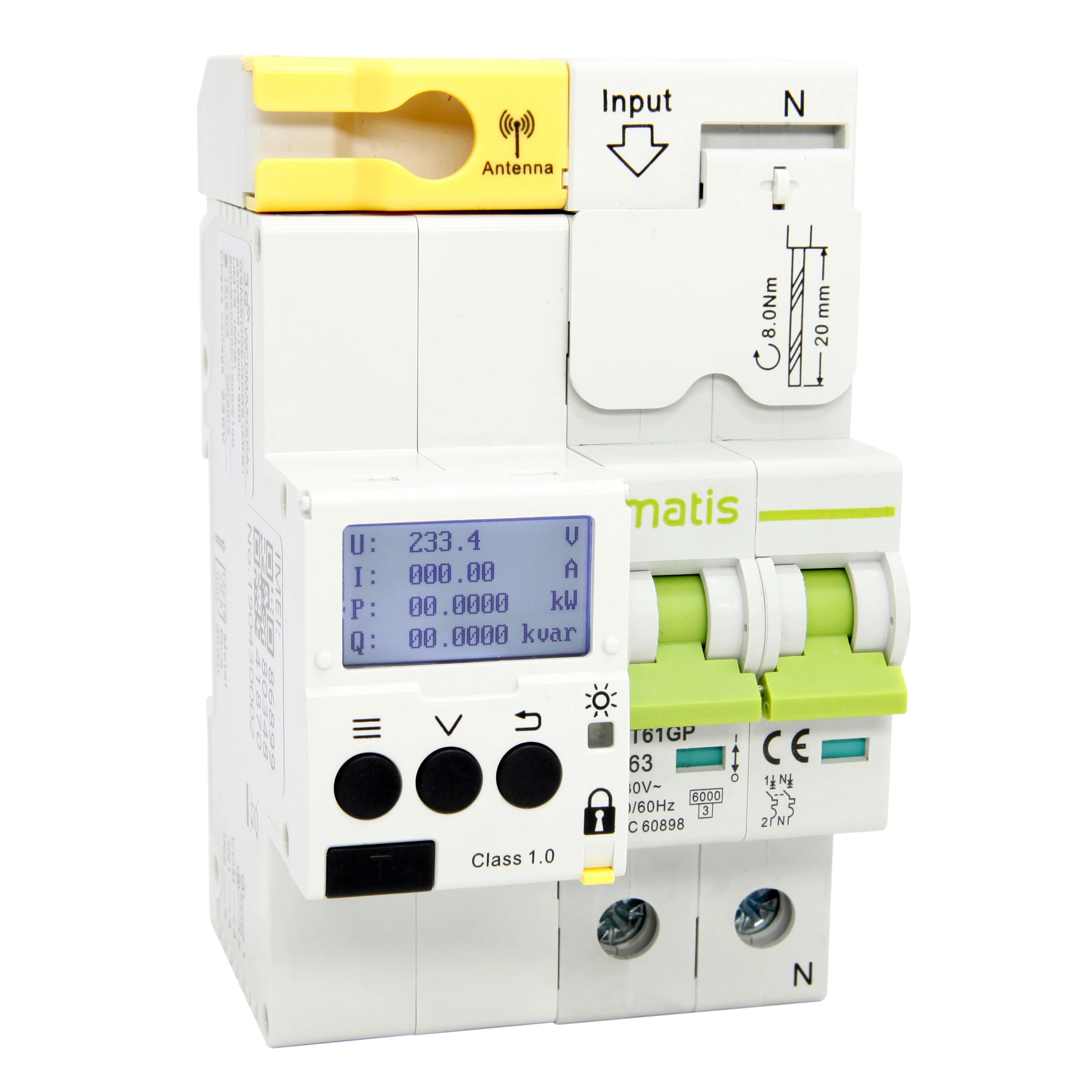 Hour Monitor Power Analyzer Electric Three Phase Digital 3 Lcd Electronic Smart Din Rail Kwh Energy Meter