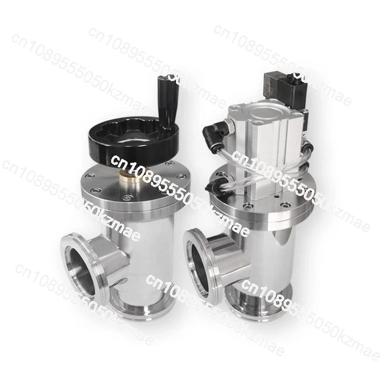 صمام فلابر يدوي/هوائي ISO صمام تفريغ 304 صمام زاوية GD/GDQ-iso من الفولاذ المقاوم للصدأ #5