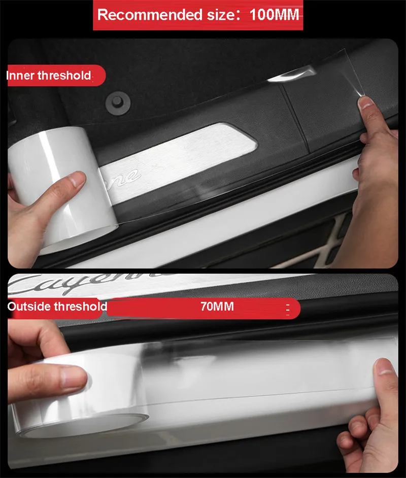 Transparent Auto Tür Aufkleber Protector Auto Tür Sill Kratz Aufkleber Protector Nano Band Auto Stoßstange Streifen Auto Schützen – Detail 6