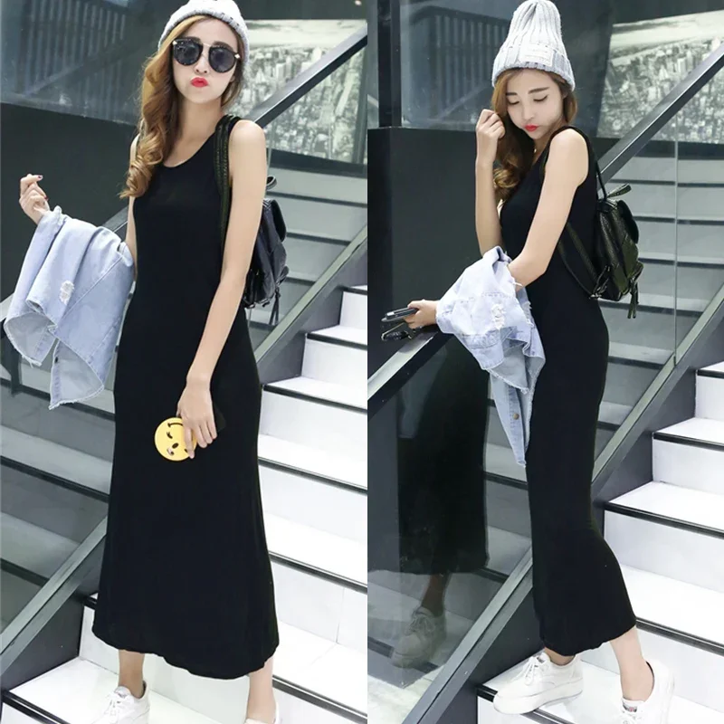 Spring and Summer New Women's Suspender Vest Dress Modal Dress Woman Dress Vestido De Mujer Femme Robe