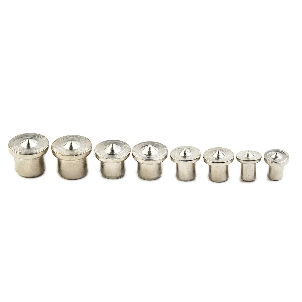 16Pcs Dowel Centers 6/8/10/12mm Clamp Crafts Hollow Marker Hole Silver Solid Tenon Tool Wood Timber High Quality