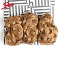 Sleek Brazilian Curly Human Hair Blond 27# 30# 33# Red Burg Double Drawn Narural Remy Brown P4/30 Bundles Hair 3Pcs One Lot