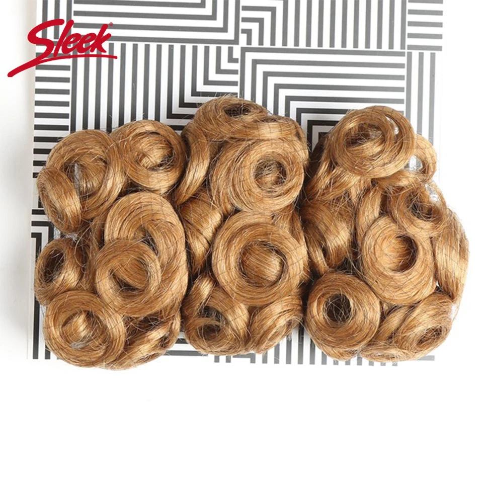 Eleganckie brazylijskie kręcone ludzkie włosy blond 27 #   30 #   33 #   Red Burg Double Drawn Natural Remy Brown P4/30 Wiązki włosów 3 szt. Jedna partia