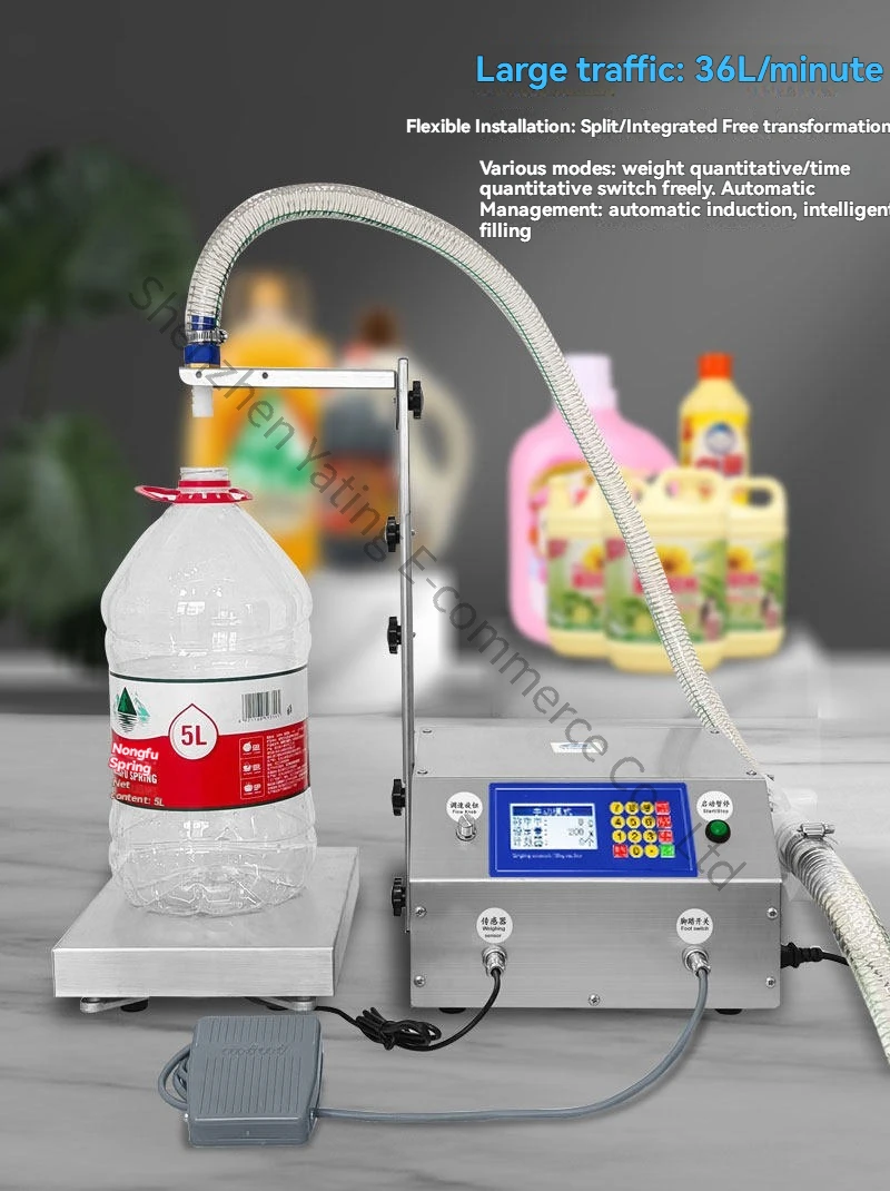 New Automatic High Flow Weighing  Quantitative Liquid Edible Oil Fertilizer Laundry Detergent Detergent Filling Machine