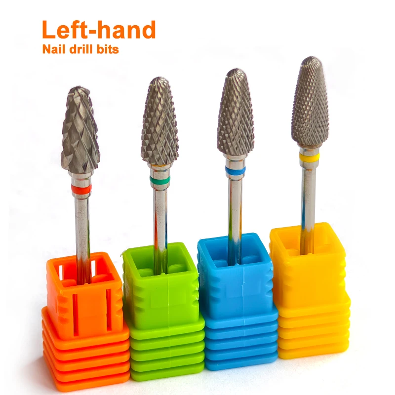 

Left-hand Nail Drill Bits Tungsten Large Cone Carbide Electric Manicure Tools Gel Remover Polishing Accessories Hot Sale