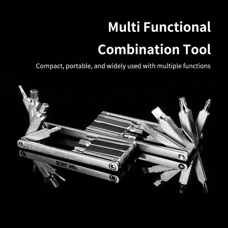 ESLNF 8 In 1 Set Portable CR-V Steel Bike Multifunction Kit Hex Wrench Bicycle Repair Tool