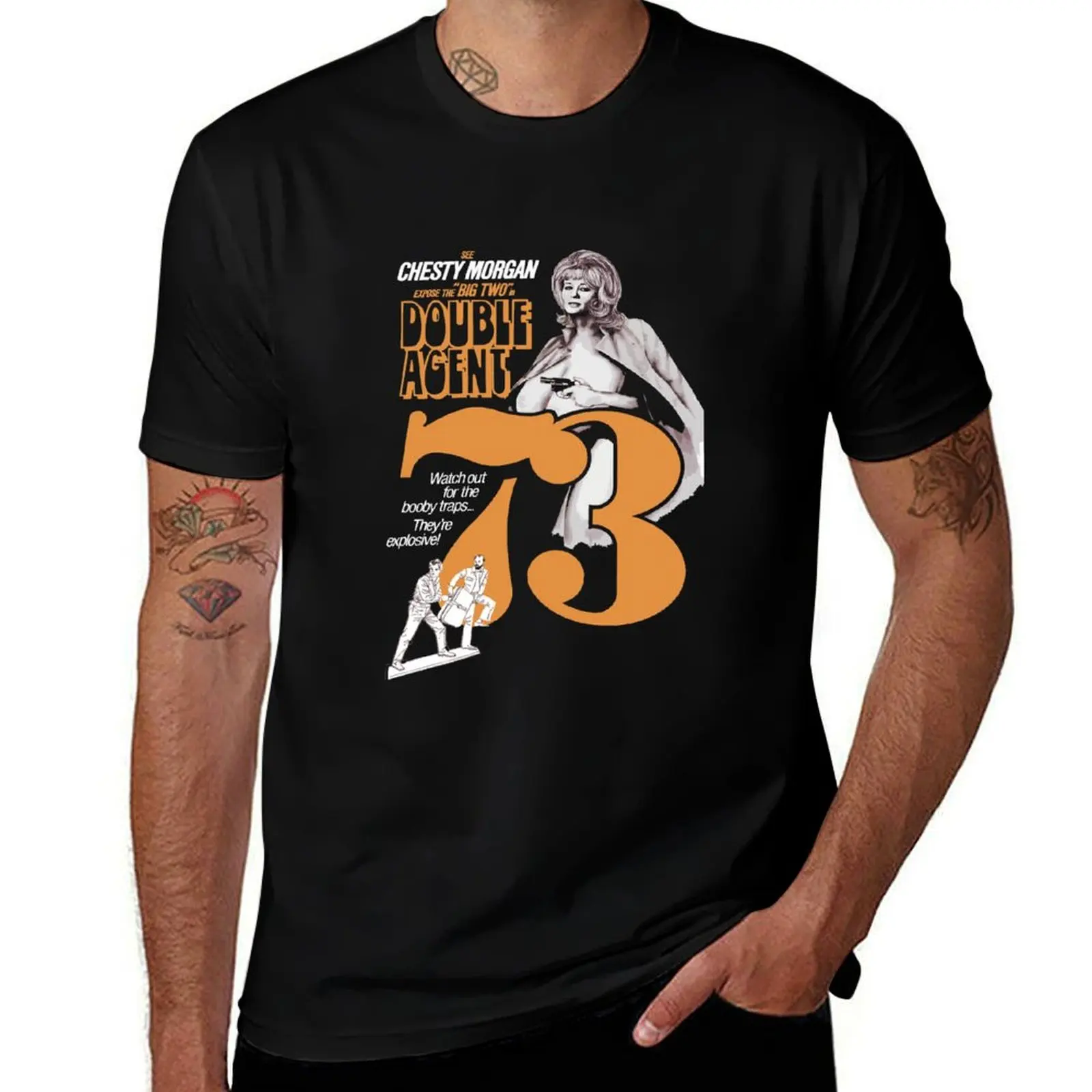 Chesty Morgan Double Agent T-Shirt Festival Party Tee Top T-Shirt