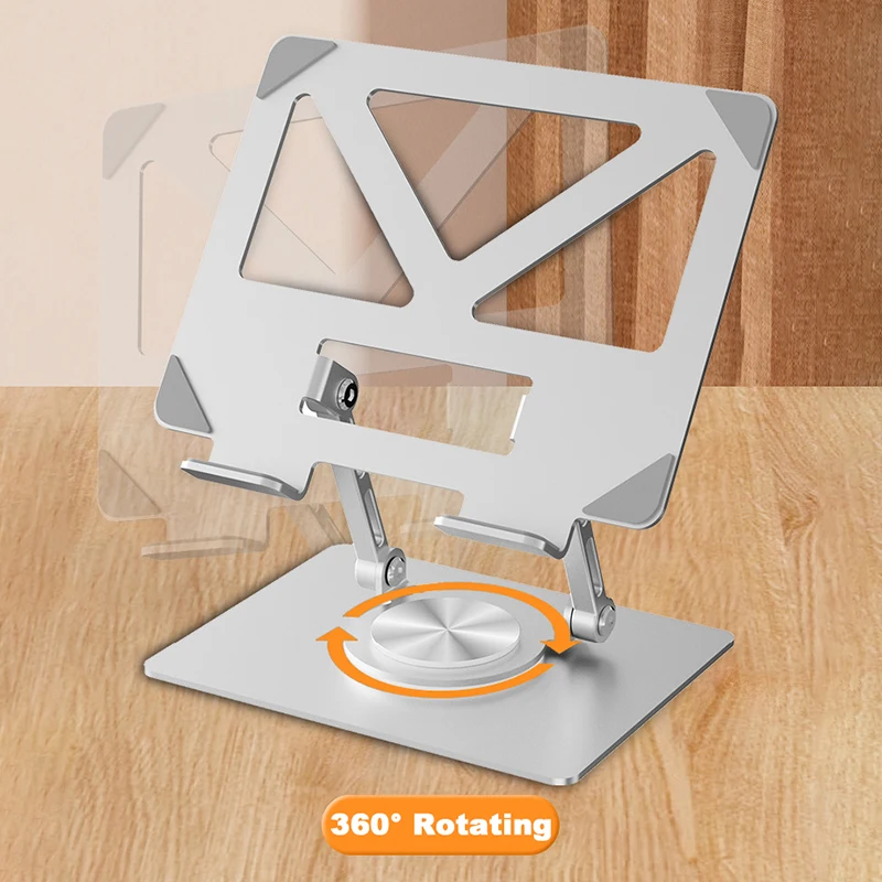 Acero al carbono 360 °   Soporte giratorio para tableta, soporte de escritorio ajustable plegable para dispositivos de aprendizaje de iPad, soporte para uso en el hogar y la Oficina