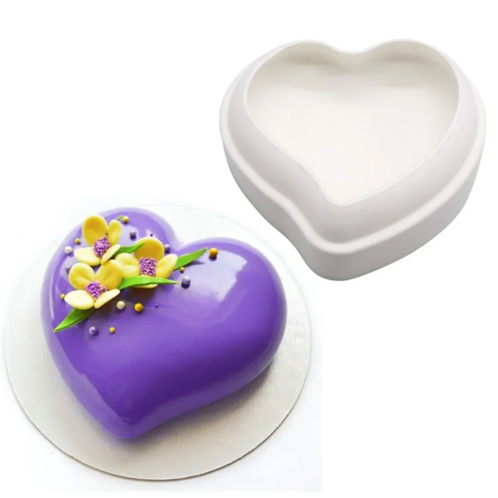 Love-Heart Shape Silicone Mold Heart Mousse Mould Chocolate Ice Cream Dessert Mouler Cake Decorating Tools Akcesoria kuchenne