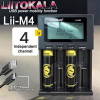 LiitoKala Lii-M4 Universal 4-Slot Battery Charger for 18650/21700/26650/AA/AAA - LCD Display & Capacity Tester (5V 2A)