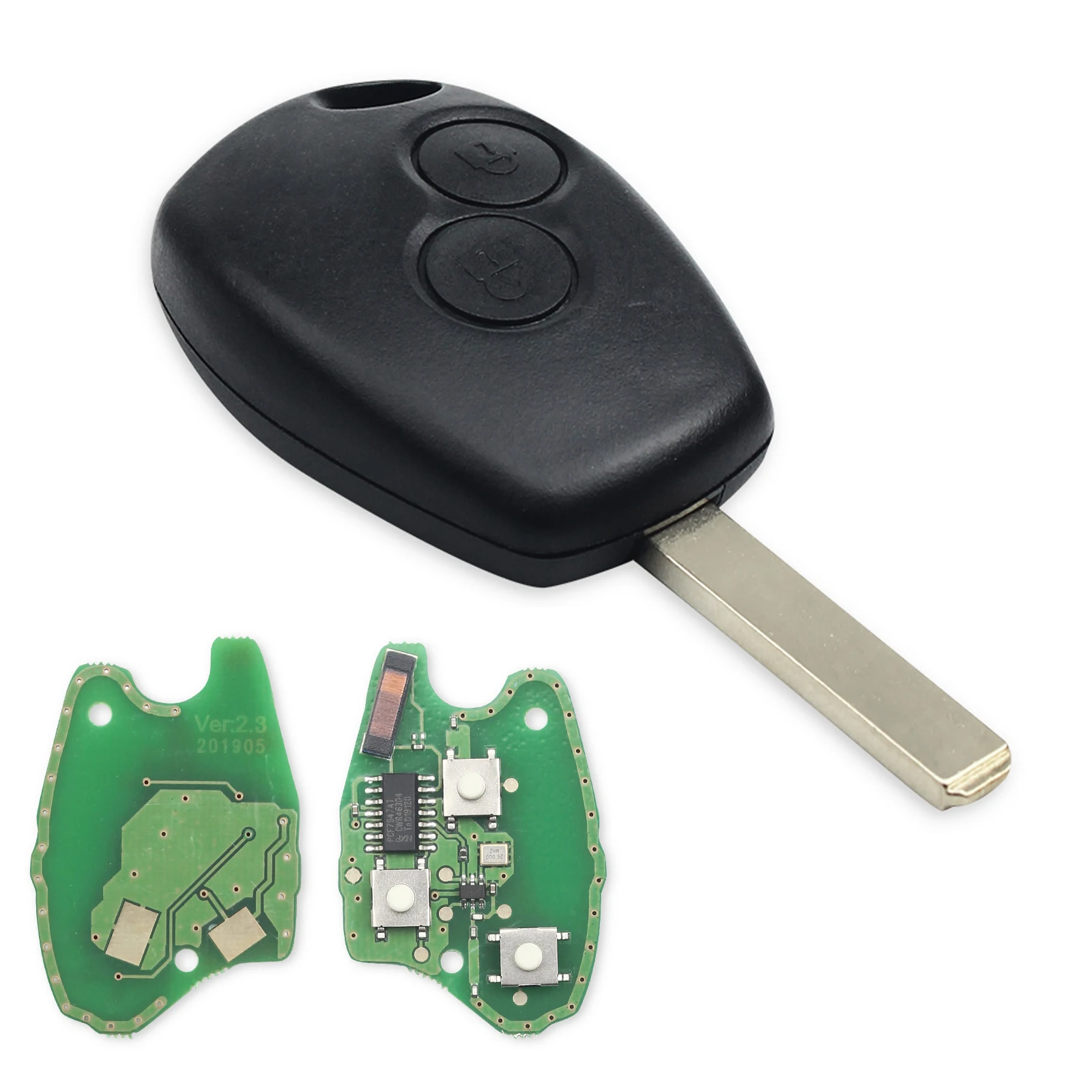 2 Buttons Remote Key For  Renault Kangoo II Clio 3 Duster Modus Twingo DACIA Logan 433MHz PCF7947 Chip