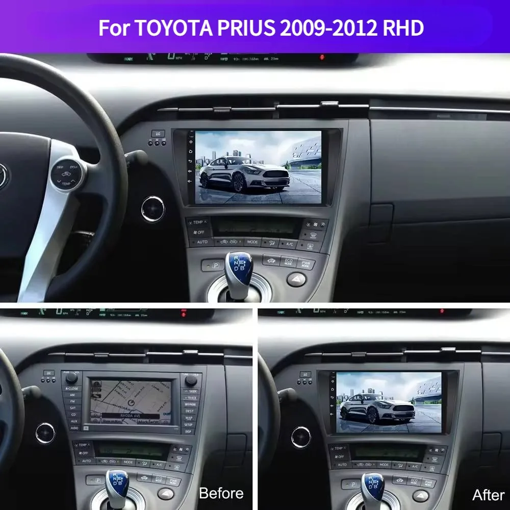 

2DIN 9Inch Car Fascia For TOYOTA PRIUS 2009-2012 Car Stereo Radio Fascia Dash Plate Frame Panel Kit