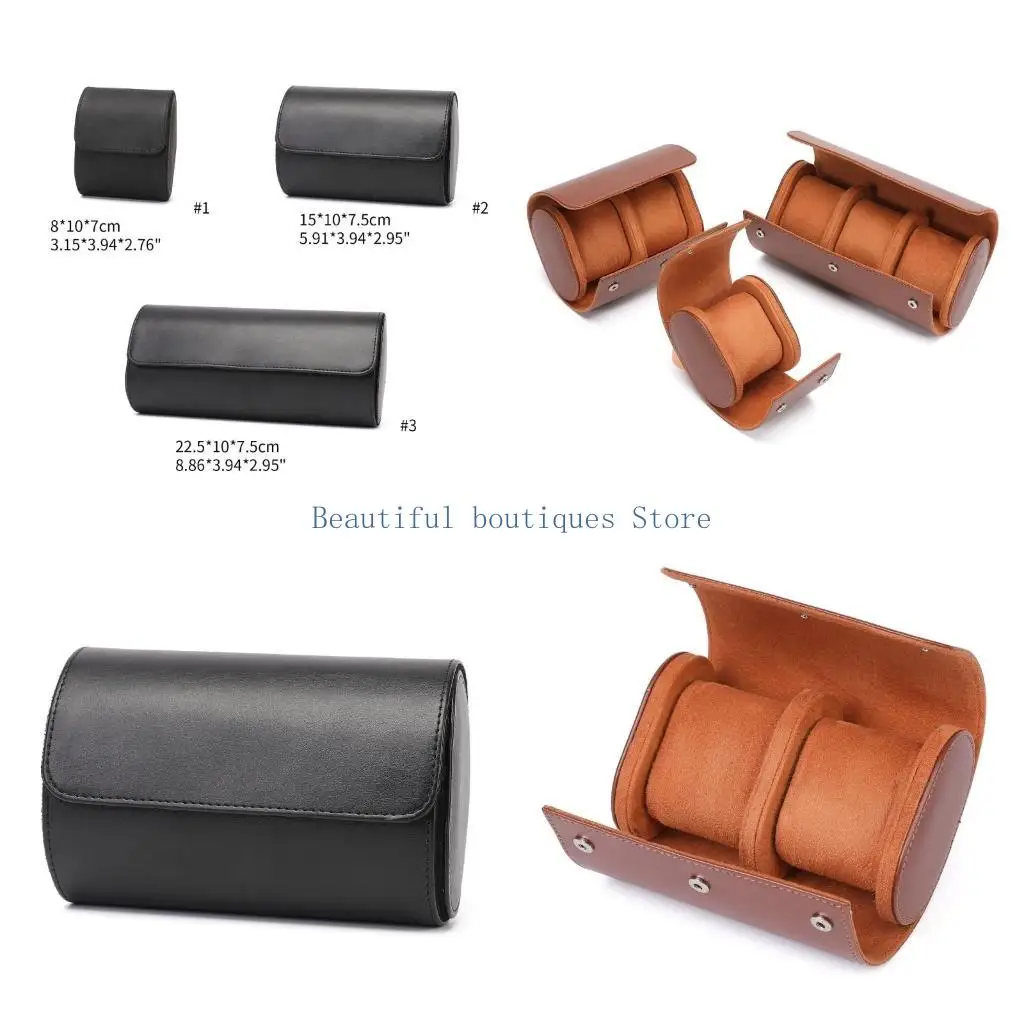 

U4LF 1/2/3 Slots Watch Box Luxury Leathers Watch Storage Boxes Dustproof Watches Jewelry Display Holder Container