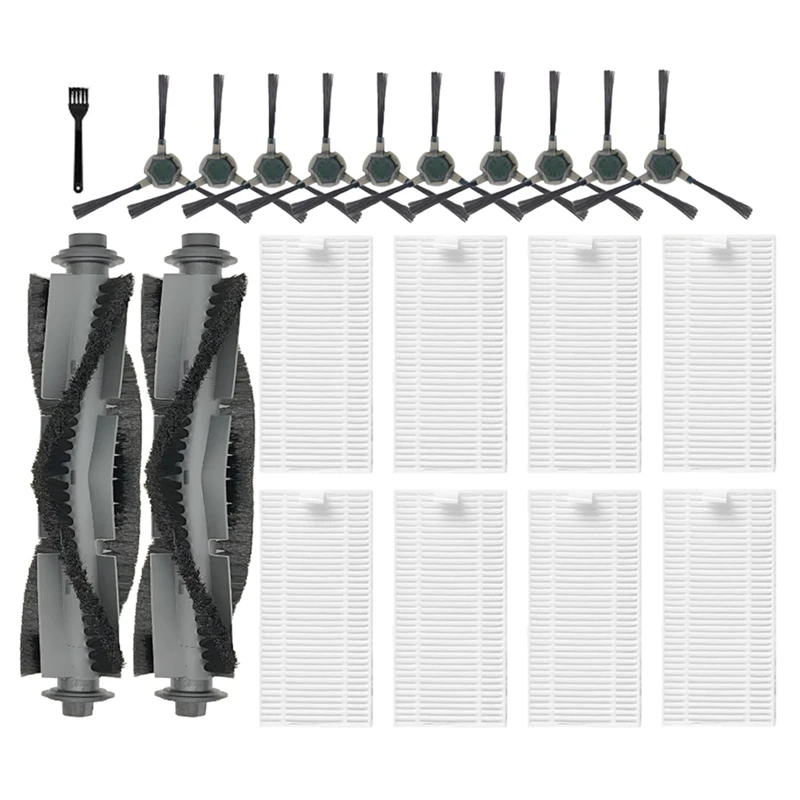 Piezas de repuesto para Robot aspirador AIRROBO P20, 21 piezas, rodillo principal, cepillos laterales, filtros Hepa, cepillo de limpieza