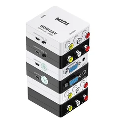 Mini HDMI to VGA Adapter VGA 2 HDMI 1080P AV to HD with Audio out Converter HDMI to AV AV/CVBS,VGA AV,RVA VGA Converter