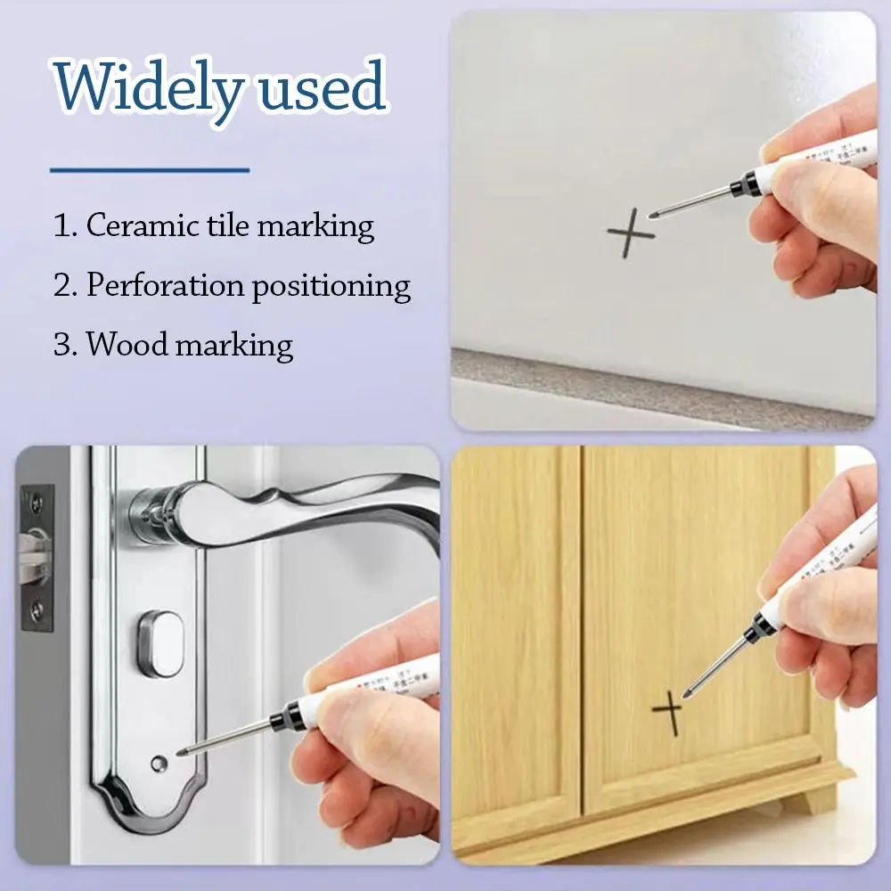 

Oil-Based Long Head Markers 33mm Long Head Black/Red/Blue Ink Deep-hole Marking Pen Waterproof Mark Pen Deep Hole Marking