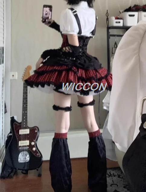 Sweetheart American-style Academy Sweet and Spicy Abby-style Rock Mini Idol Outfit Dress Lolita Performance Costume