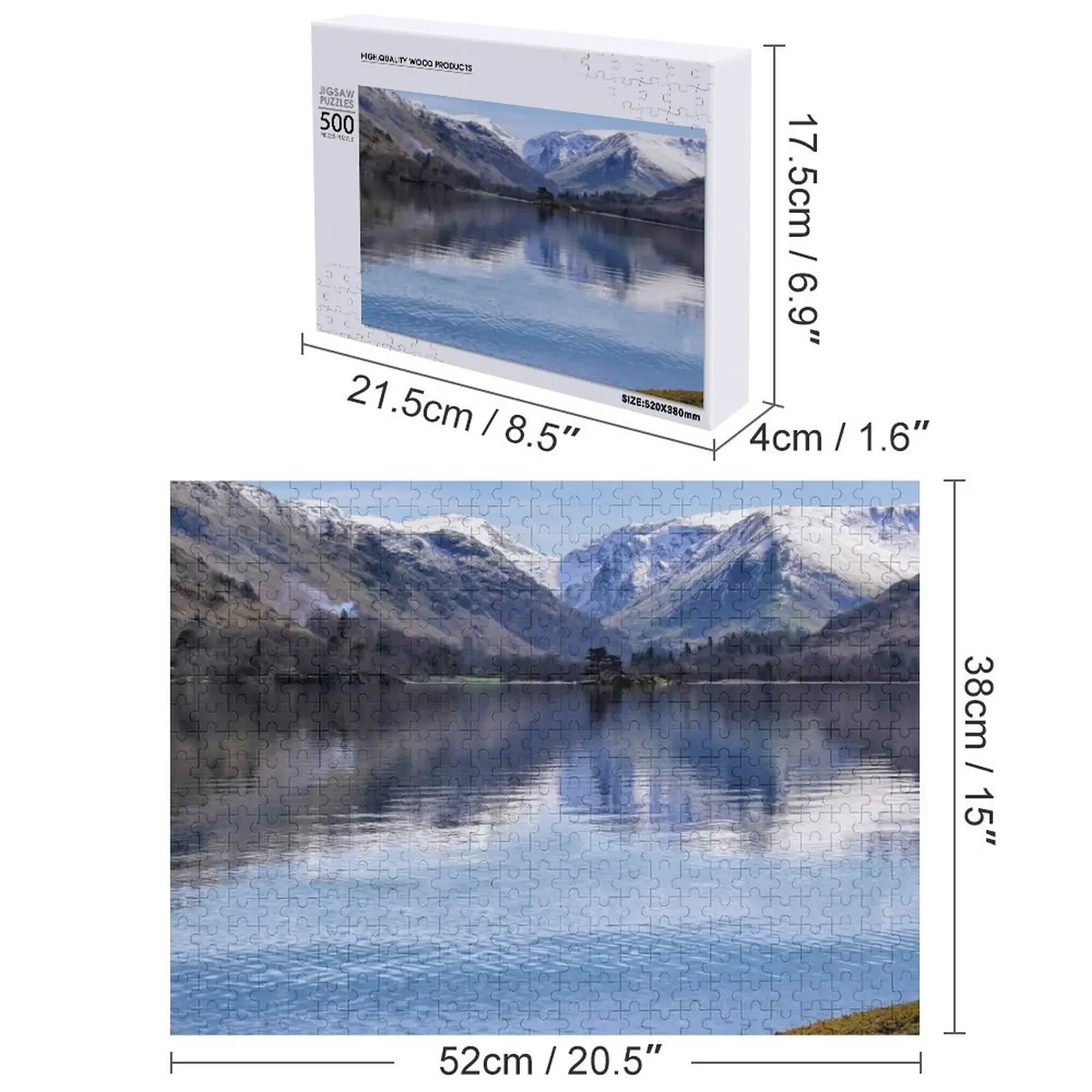 Ullswater, Region Jeziora. Puzzle z Wielkiej Brytanii, personalizowane, zabawka dla dzieci, prezent na zamówienie.