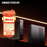 MINISFORUM MS-A2 MINI PC AMD Ryzen 9 9955HX PC Windows 11 Pro Support 96GB DDR5 64GB 1TB SSD U.2 NVME Support 10G SFP+ PC Gaming