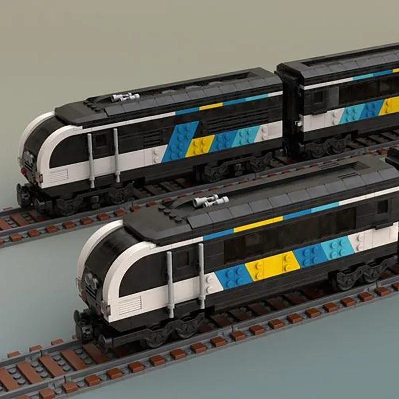 Brightline-modelo de coche de Control Moc, bloques de construcción, tecnología de tren locomotor, bloques modulares, regalo de Navidad, juegos de bricolaje, montaje