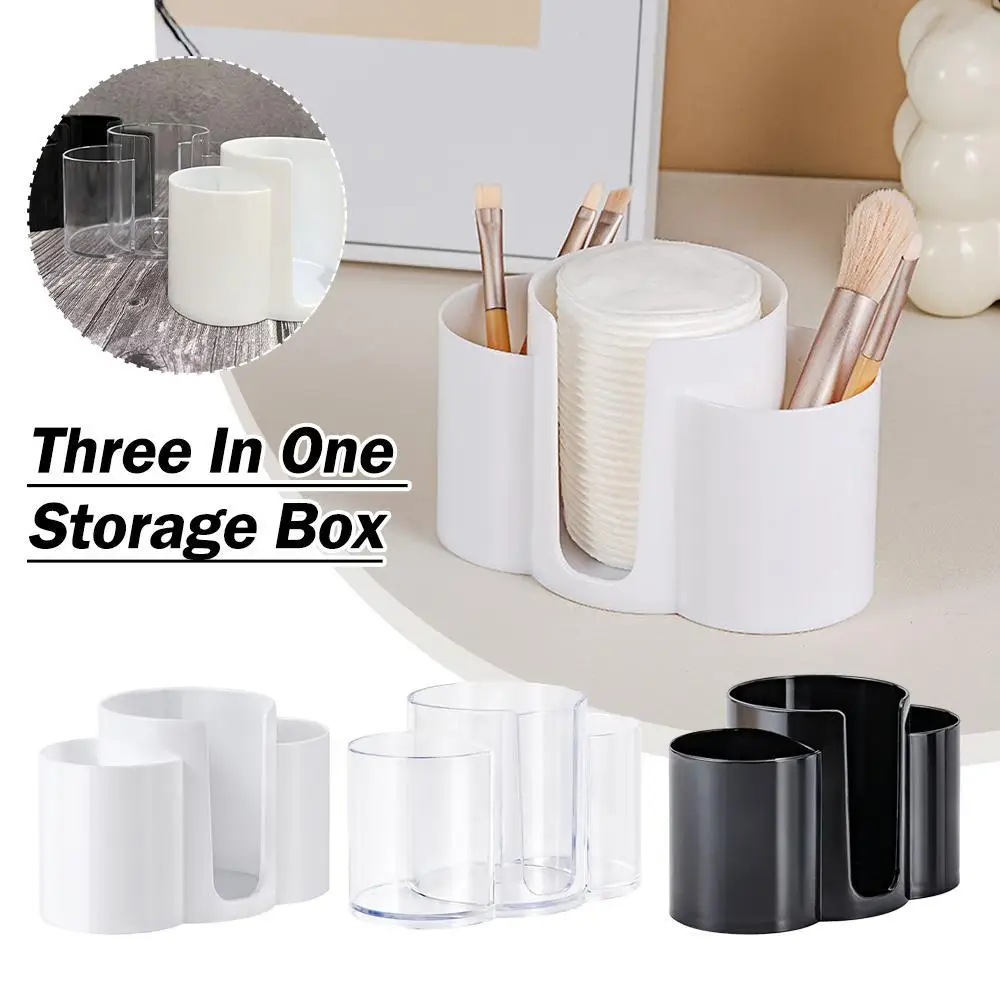 

Cotton Swab Storage Box Double Head Cotton Buds Container Transparent Square Bamboo Cover Cotton Swab Toothpick Organize Box