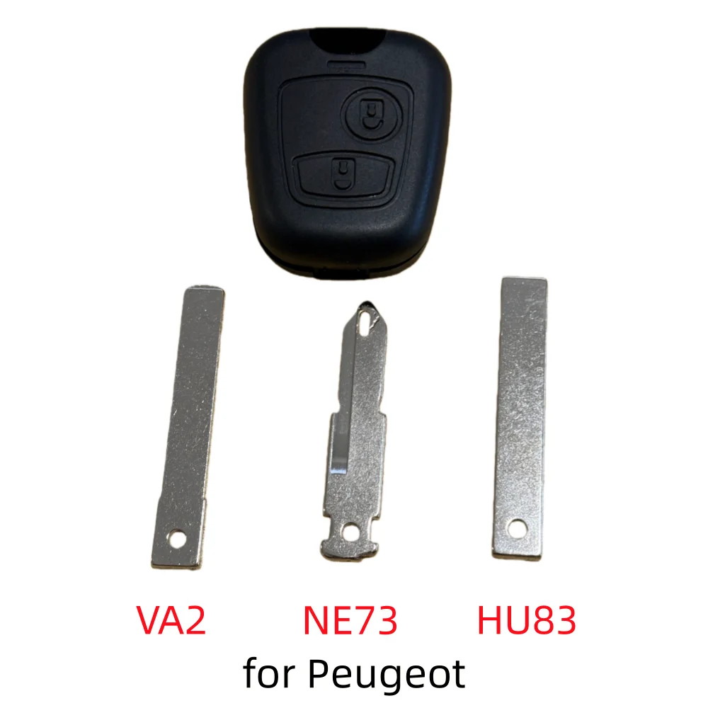 

20/30pcs/lot 2 Buttons Remote Key Shell Case for Peugeot 206 with NE73 Blade