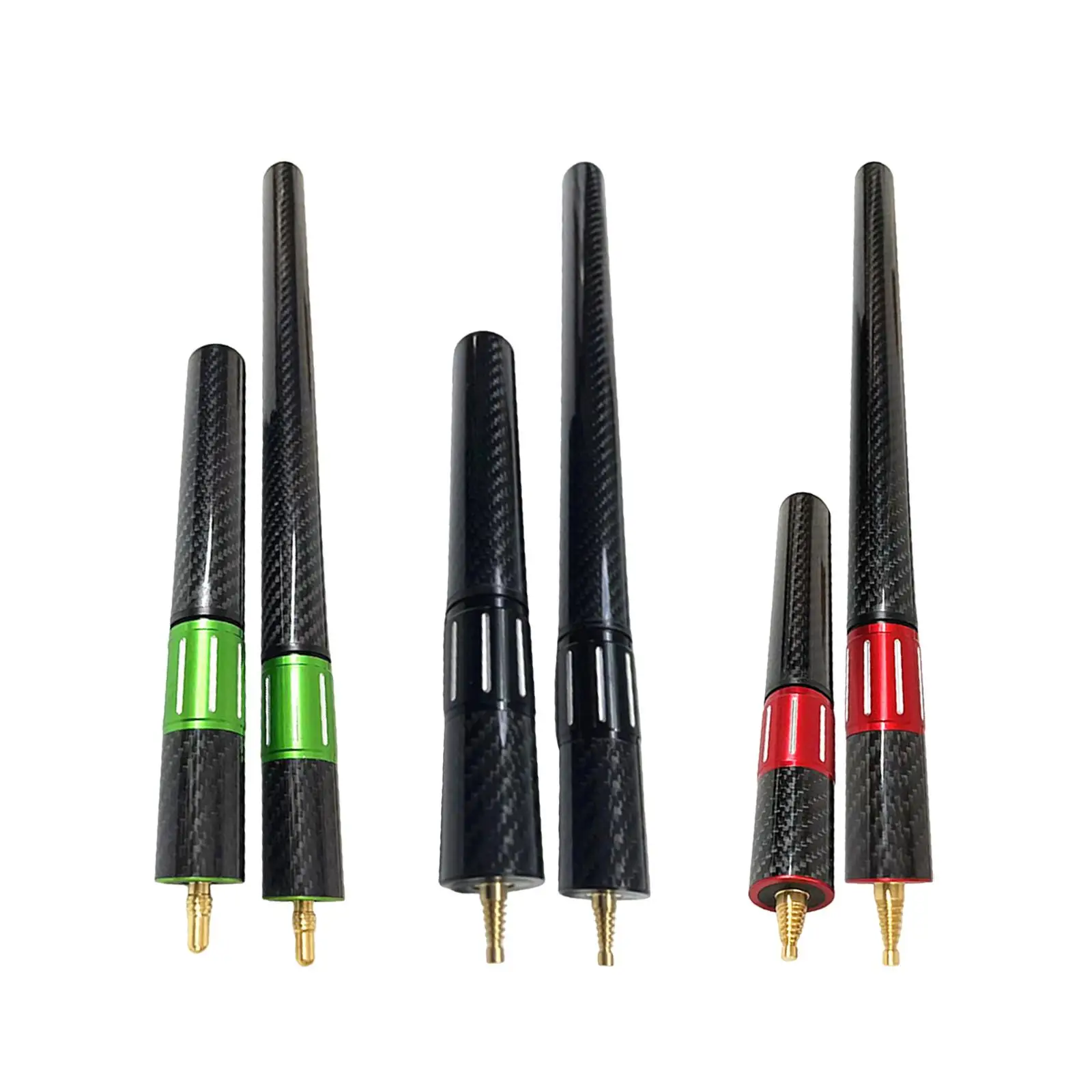 2Pcs Pool Cue Extender Telescopic Attachment for Men Women Beginners