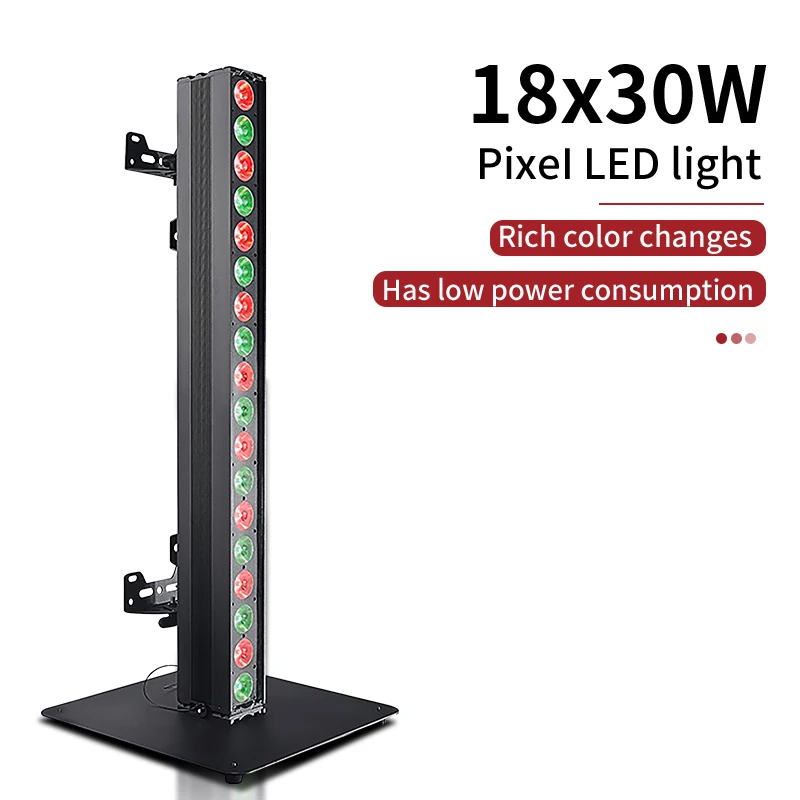 

DMX 18x30W pixel RGBWAUV/RGBW LED wall washer strip with base suitable for DJ wedding stage effects