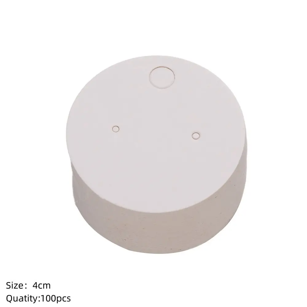 

100pcs Paper Display Cards Round Rectangular Kraft Paper Tags Earring Packaging Hang Tag Jewelry Packaging Supplies Accessories