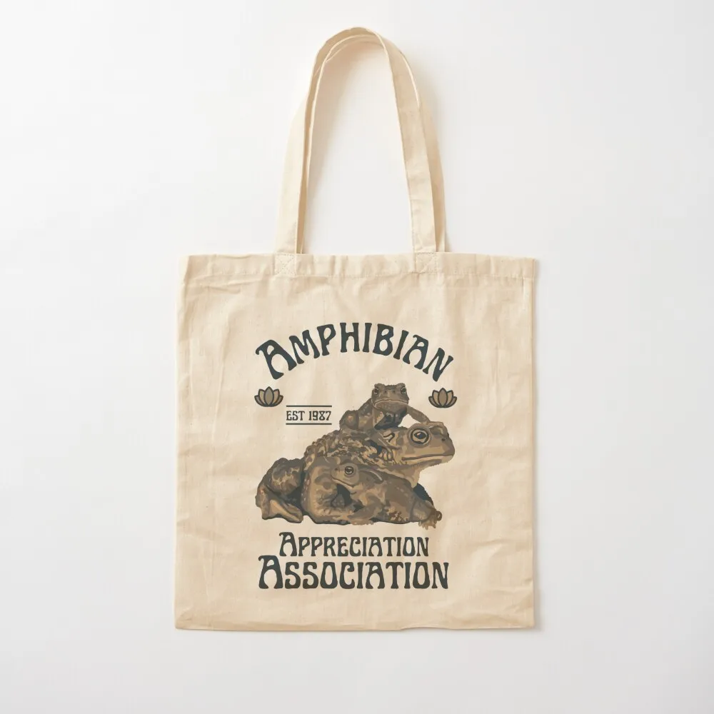 

Amphibian Appreciation Association Tote Bag Women's handbag sacs de shopping cute pouch bag shopping bag logo Canvas Tote