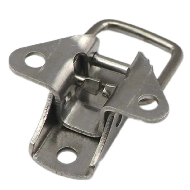 1/4Pcs Stainless Steel Mini Buckle Cabinet Door Trunk Toolbox Latch Metal Toggle Catch Lock Clasp Furniture Hardware Accessories - view 2