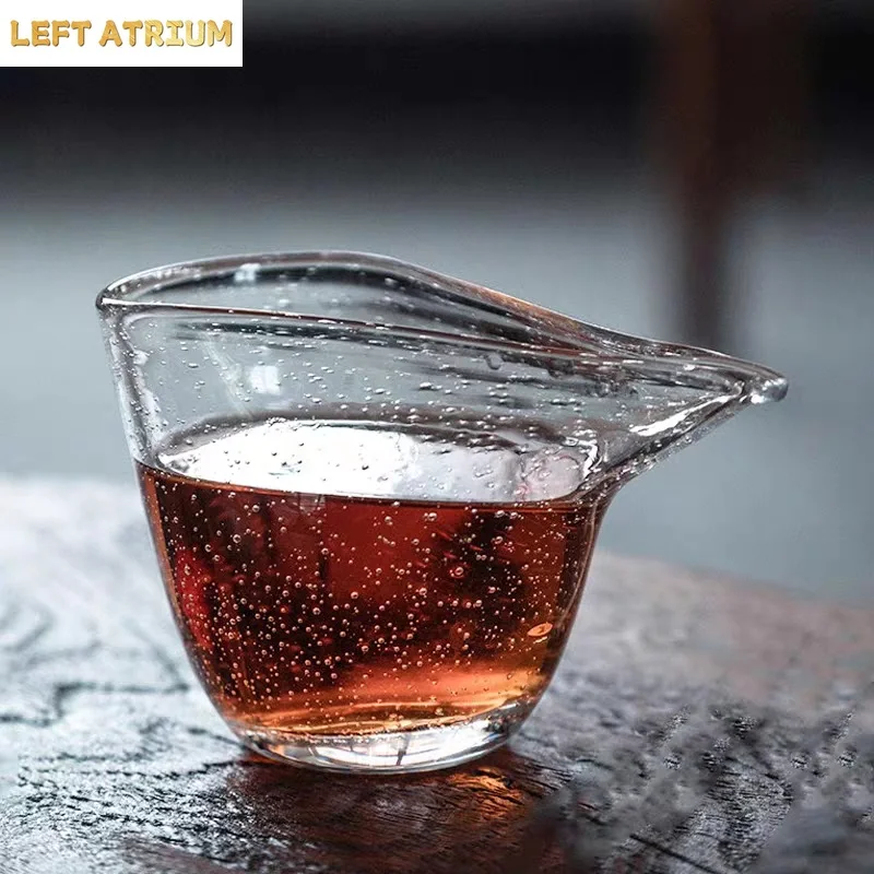 Japanese Style 220ML Air Bubble Thicken Justice Cup Heat-resistant Glass Tea Cup Fair Mugs Tea Pitcher Chahai Kung Fu Tea Set