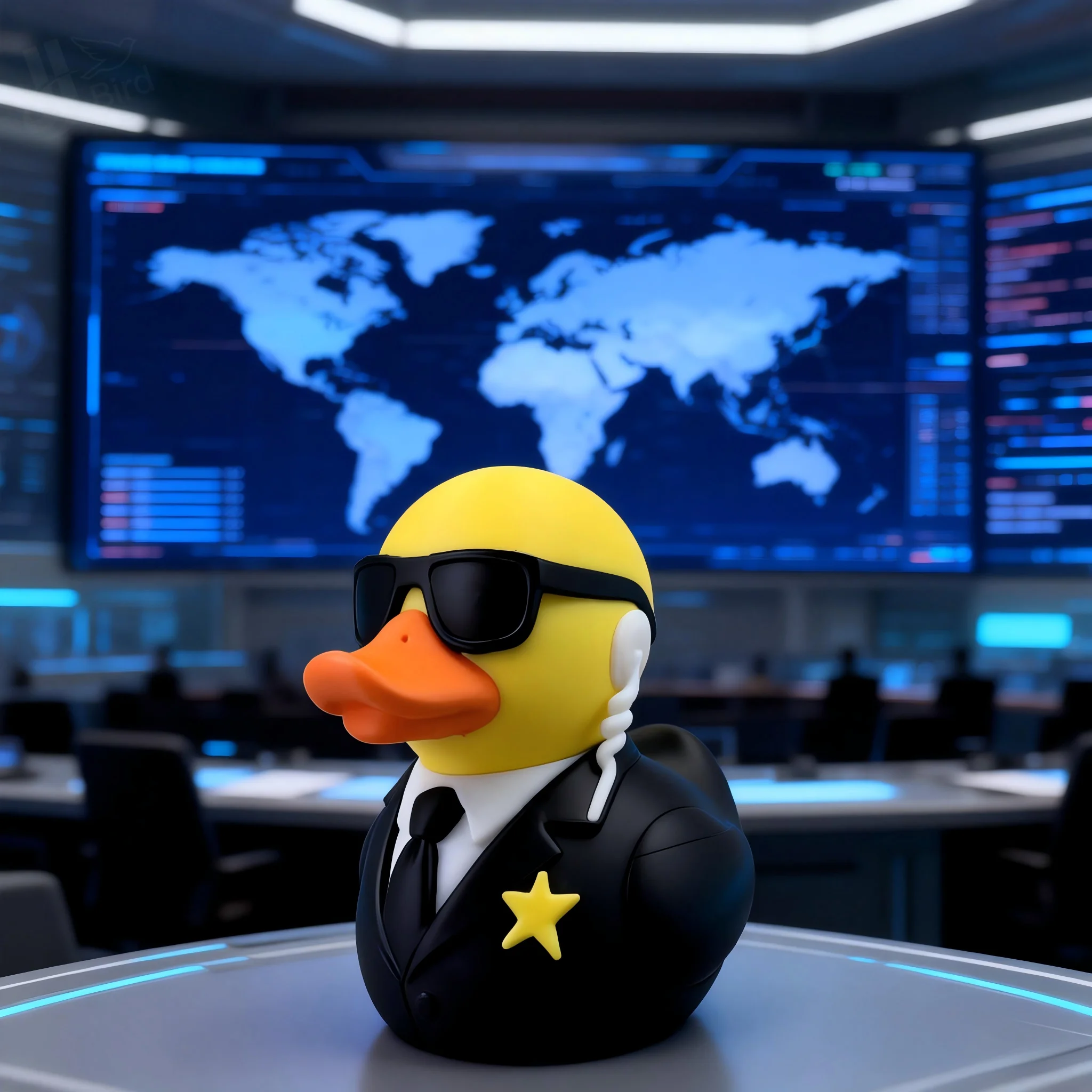 Security Agent Duck Ornament, Cute Style, Collectible Figurine, Home Shelf Desk Decoration, Creative Sculpture, Niche Decor view 4