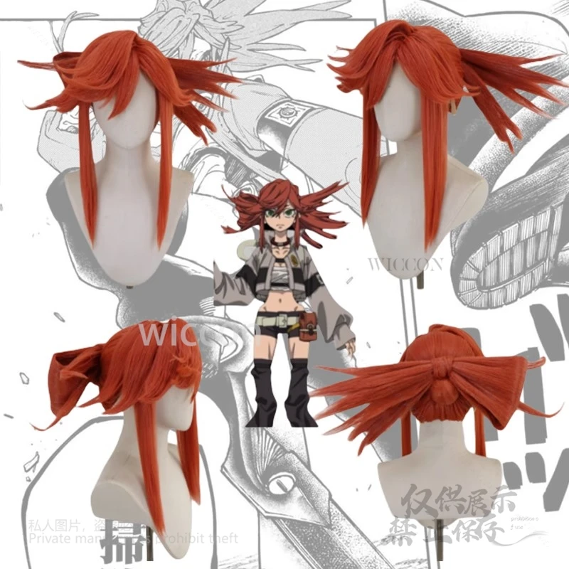 Riyo Reaper Heat Resistant Synthetic Hair Anime Akuta Cleaners Cosplay Gachiakuta Orange Wigs Female Halloween Carnival Party